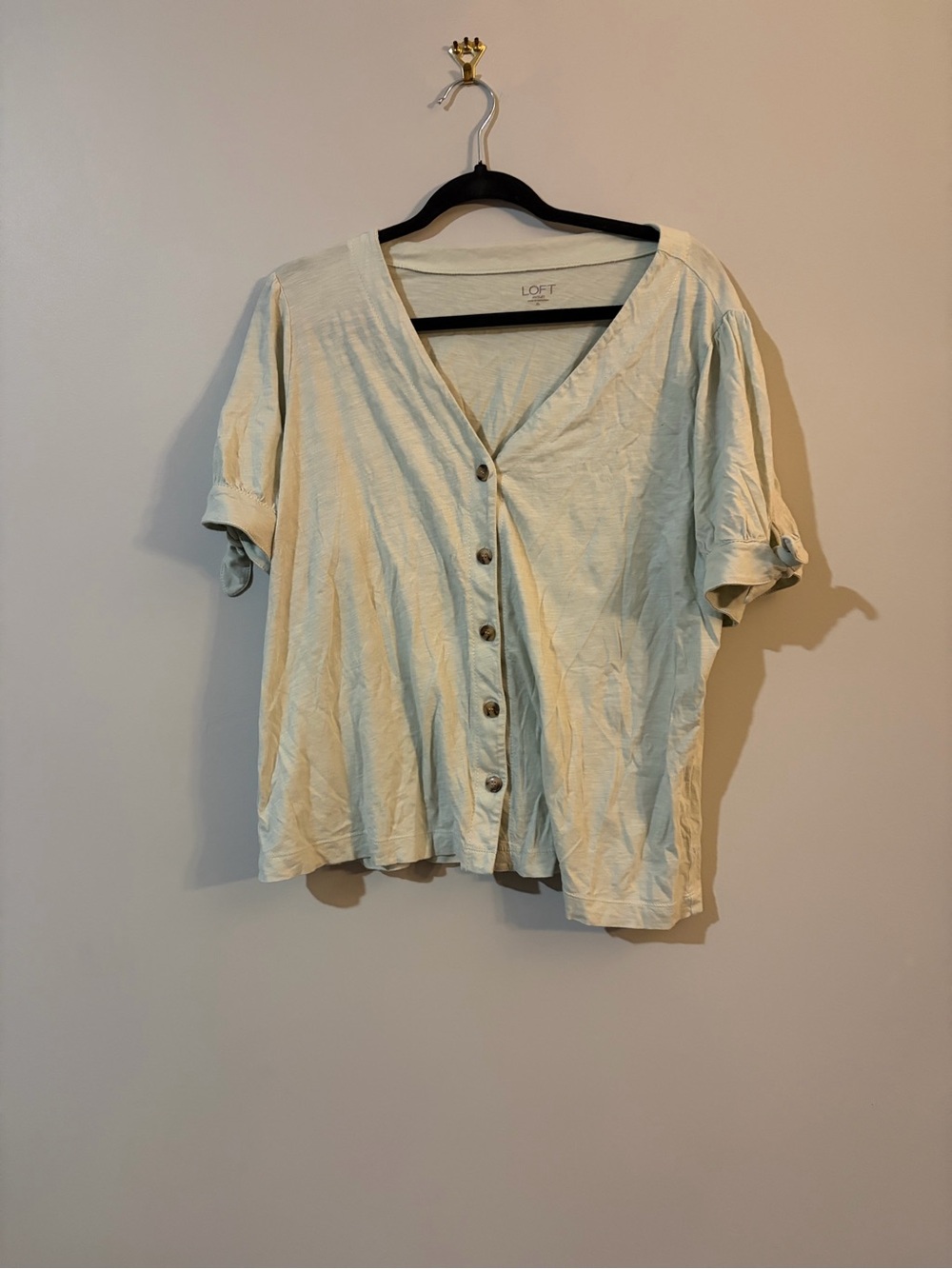 LOFT V-Neck Button Front Women's Top